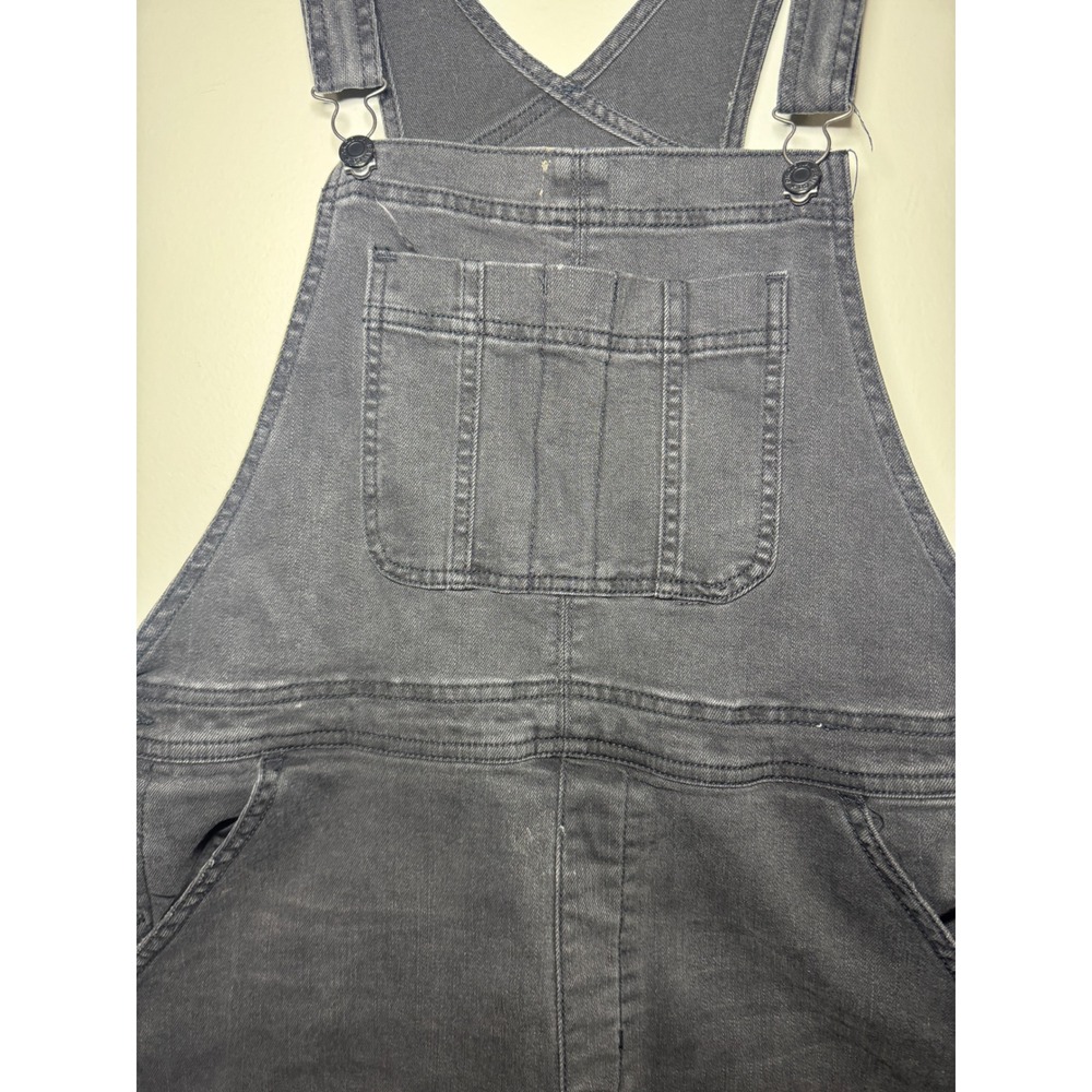 Arizona Jean Co Womens Black Distressed Denim Overalls XL Faded Ripped Jeans - Picture 2 of 6